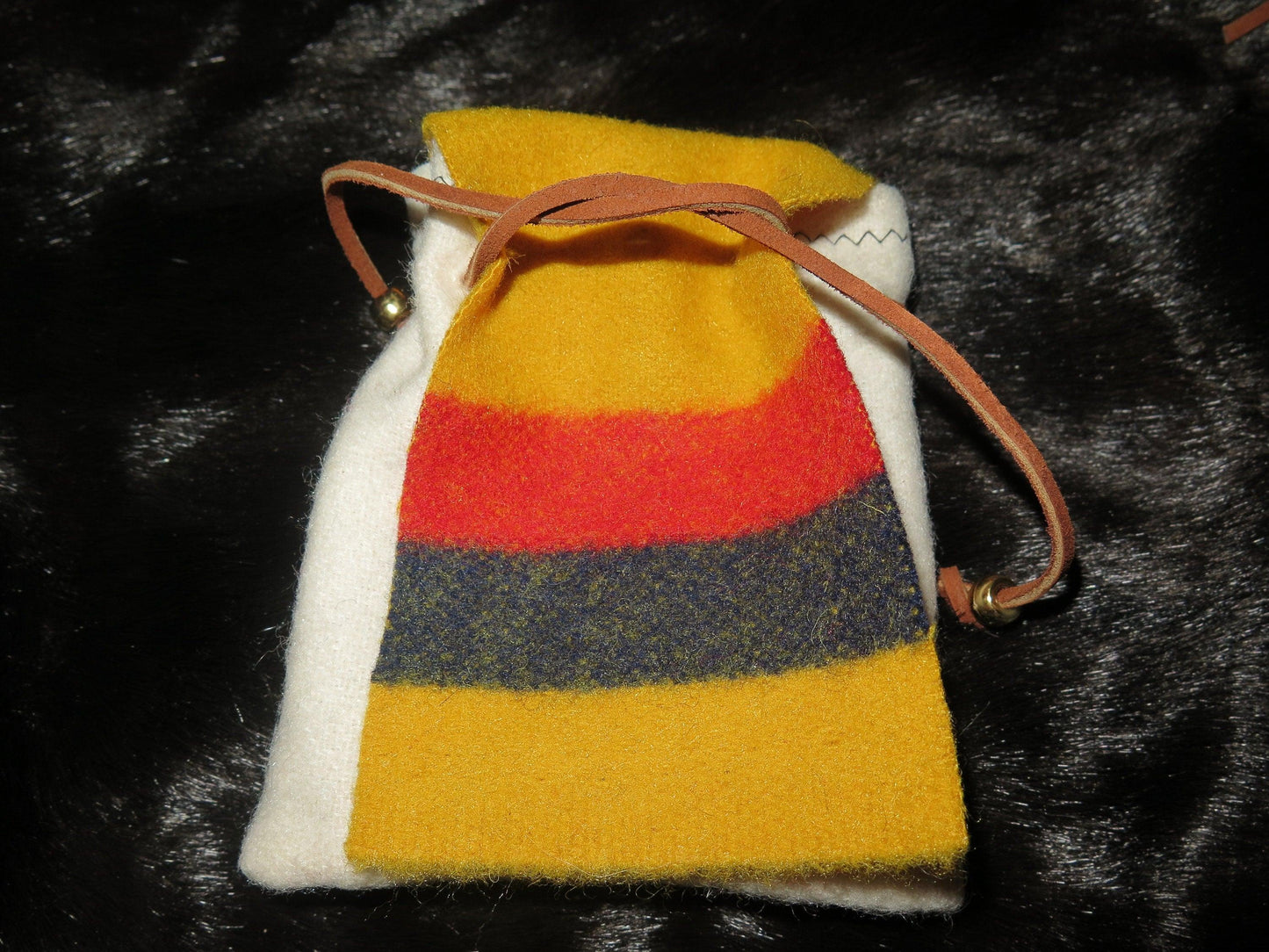 Native American Handmade Trade Cloth Tote Bag | Regalia Sachet Bag for Herbs & Personal Items - Aki Trading Post