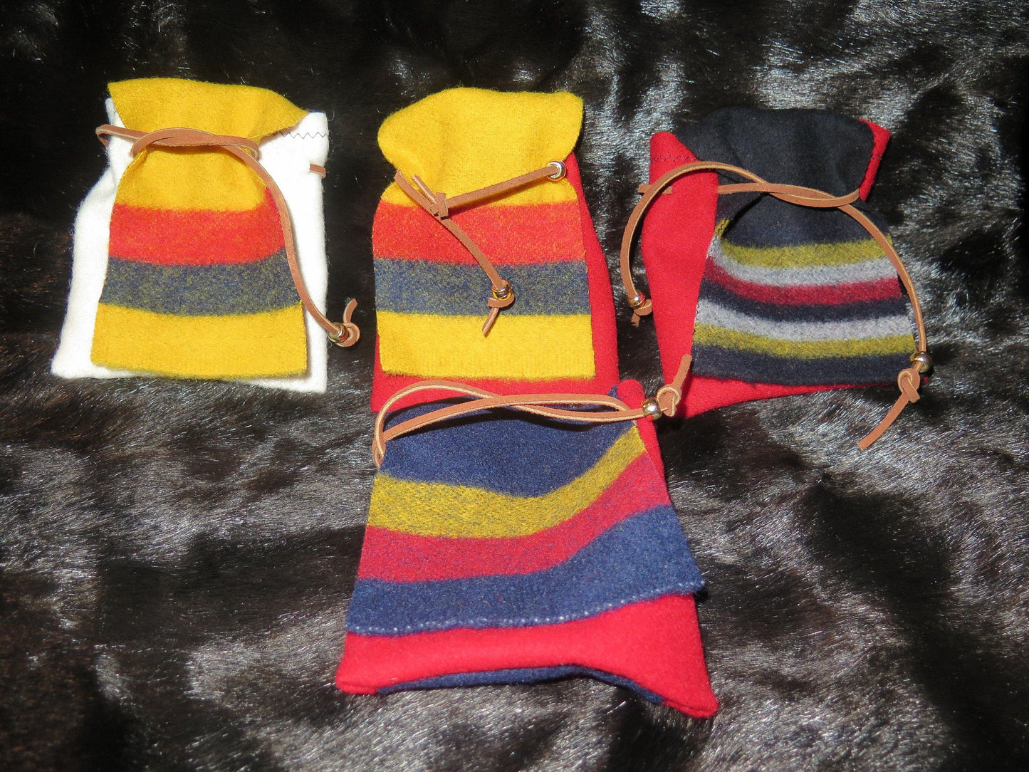 Native American Handmade Trade Cloth Tote Bag | Regalia Sachet Bag for Herbs & Personal Items - Aki Trading Post