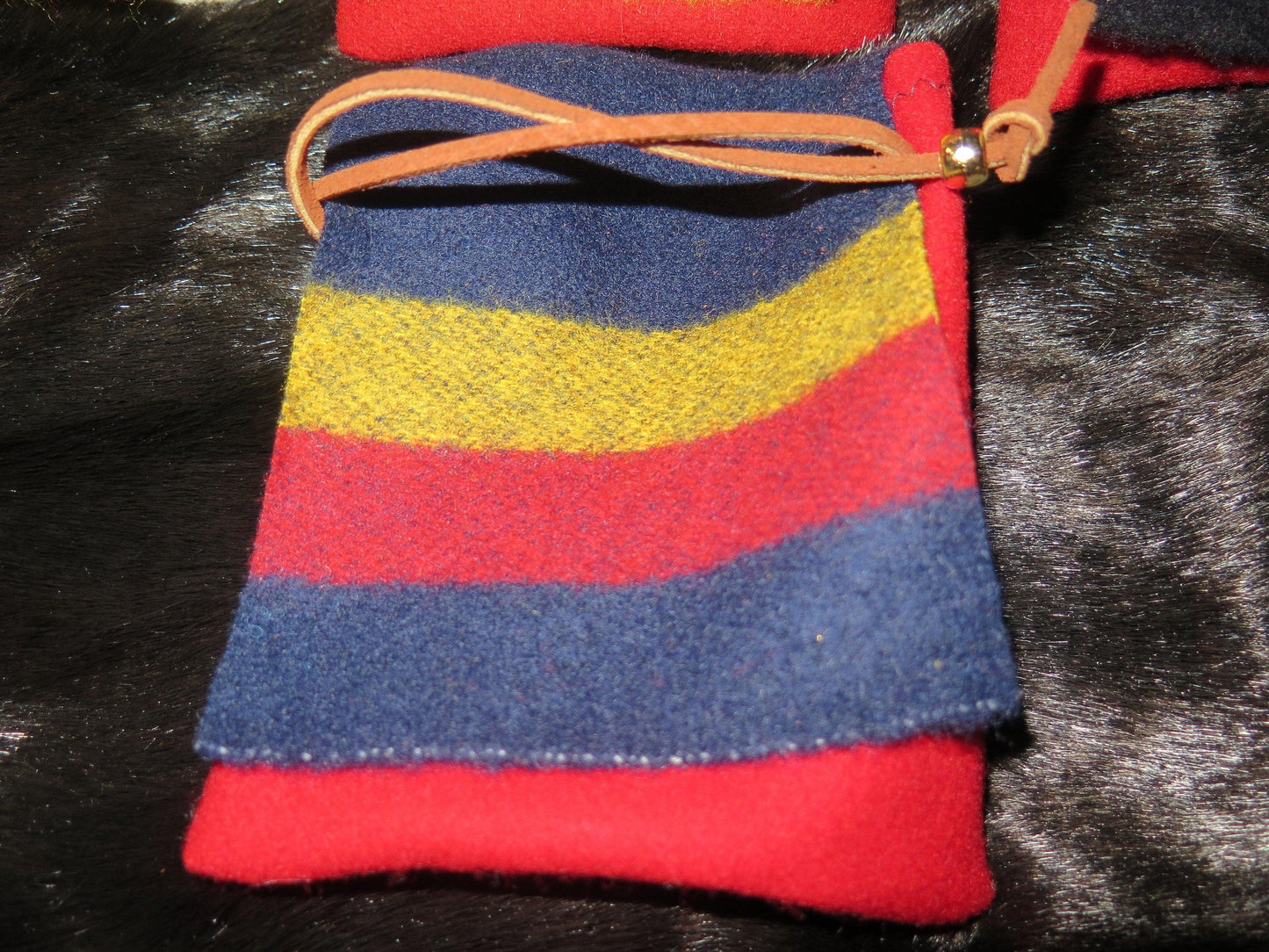 Native American Handmade Trade Cloth Tote Bag | Regalia Sachet Bag for Herbs & Personal Items - Aki Trading Post