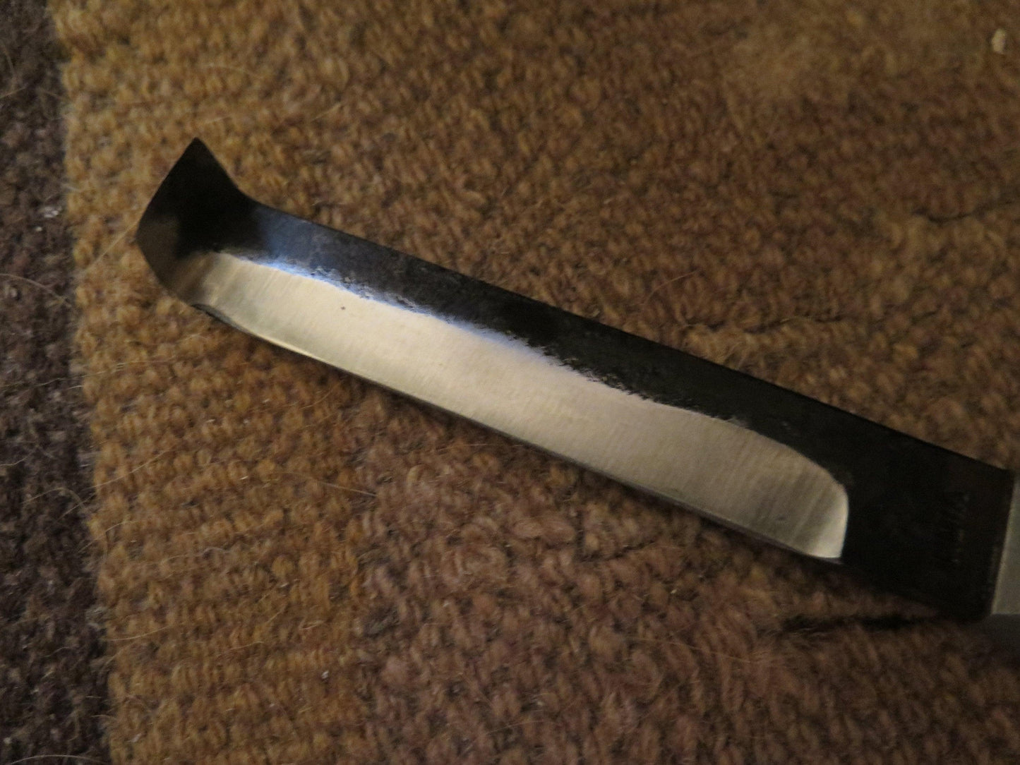 Authentic Hand-Forged Mocotaugan Crooked Knife | Right-Handed Carbon Steel Blade - Aki Trading Post
