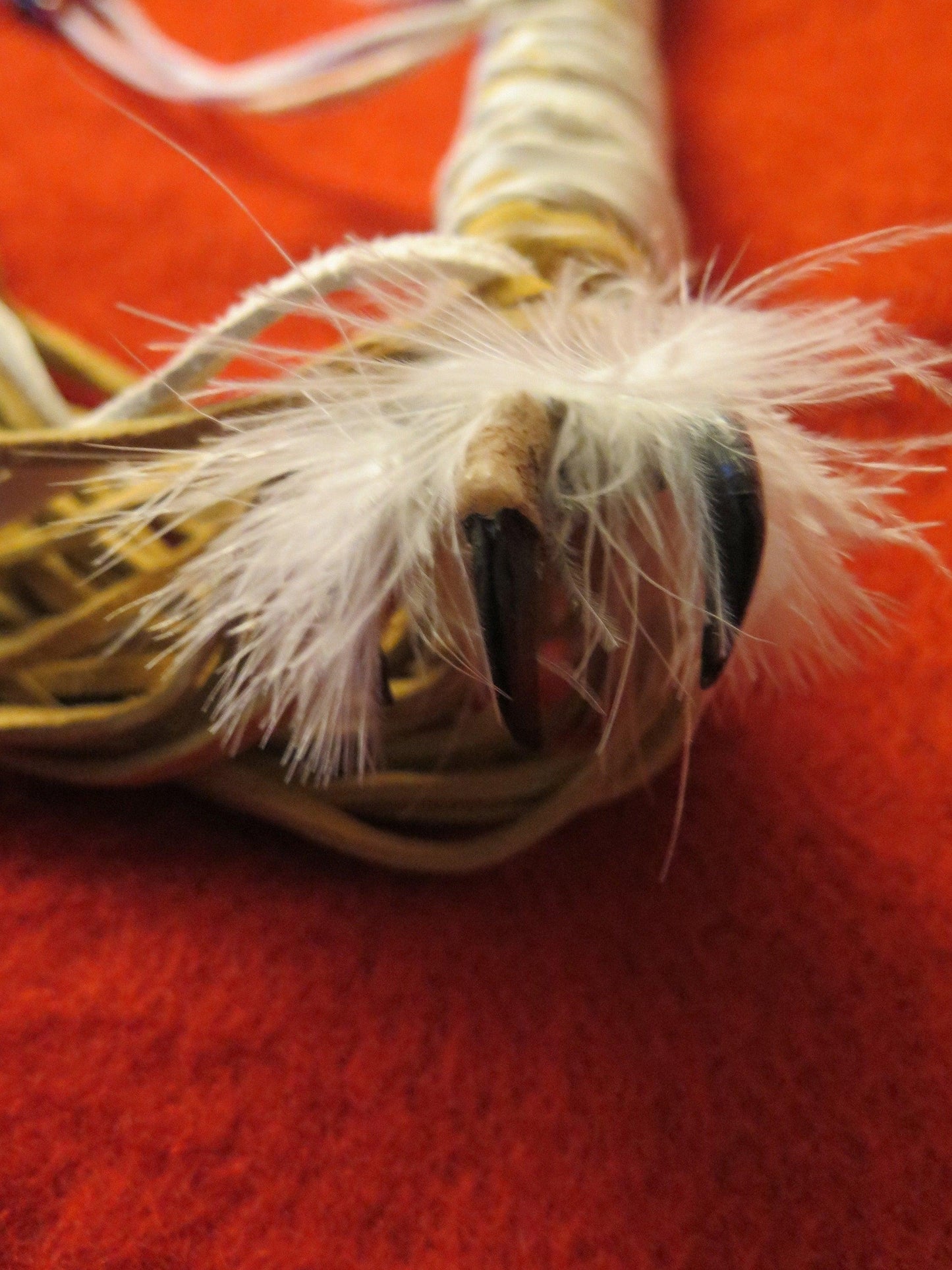 Native American-Made 4-Feather Snowy Owl Prayer Fan | Handcrafted Smudge & Ceremonial Fan - Aki Trading Post