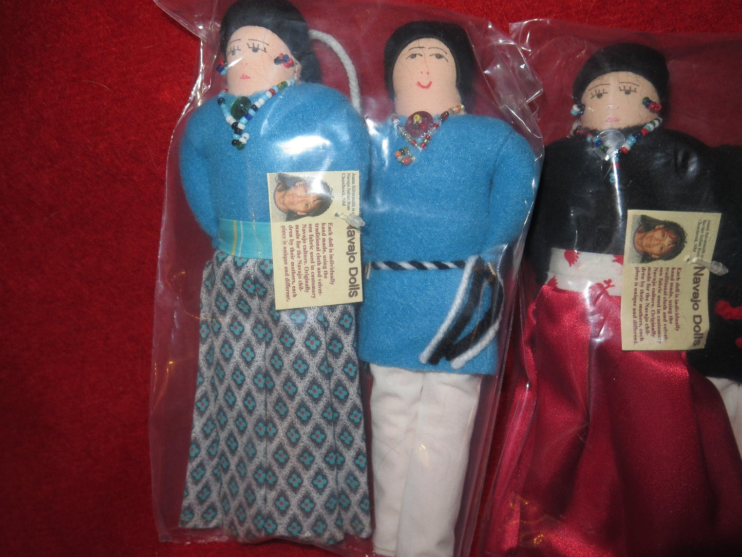 Native American Navajo Made Handmade Dolls | Custom Regalia Man & Woman Pair - Aki Trading Post