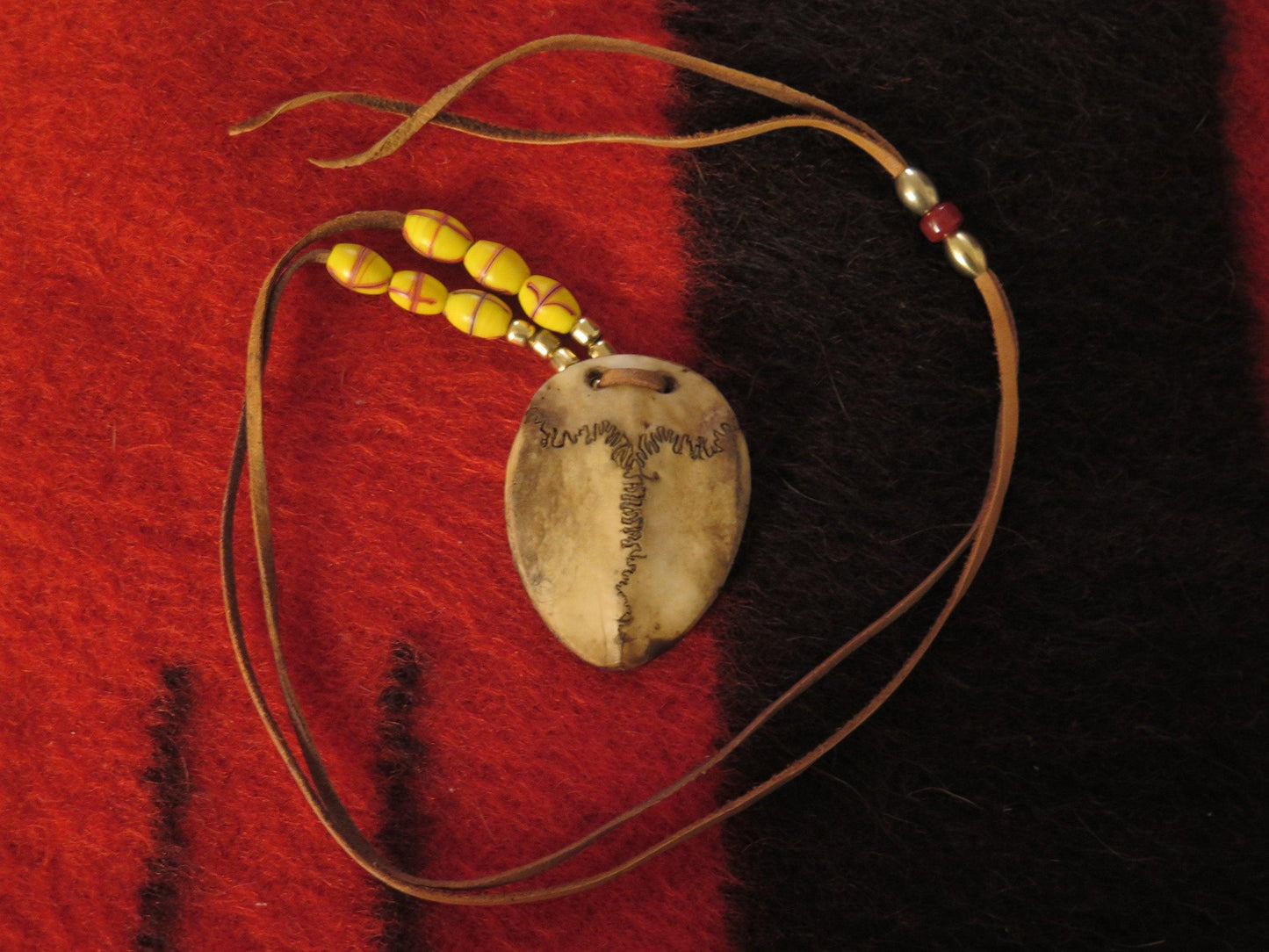 Native American Handmade Choker Necklace | Suture Bone Symbolizing the Sacred Journey of Life - Aki Trading Post