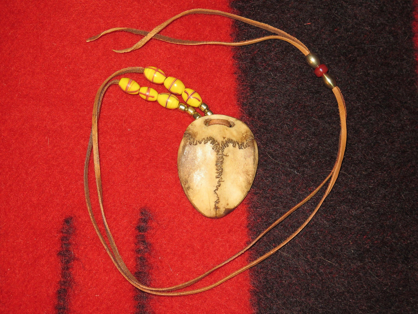 Native American Handmade Choker Necklace | Suture Bone Symbolizing the Sacred Journey of Life - Aki Trading Post