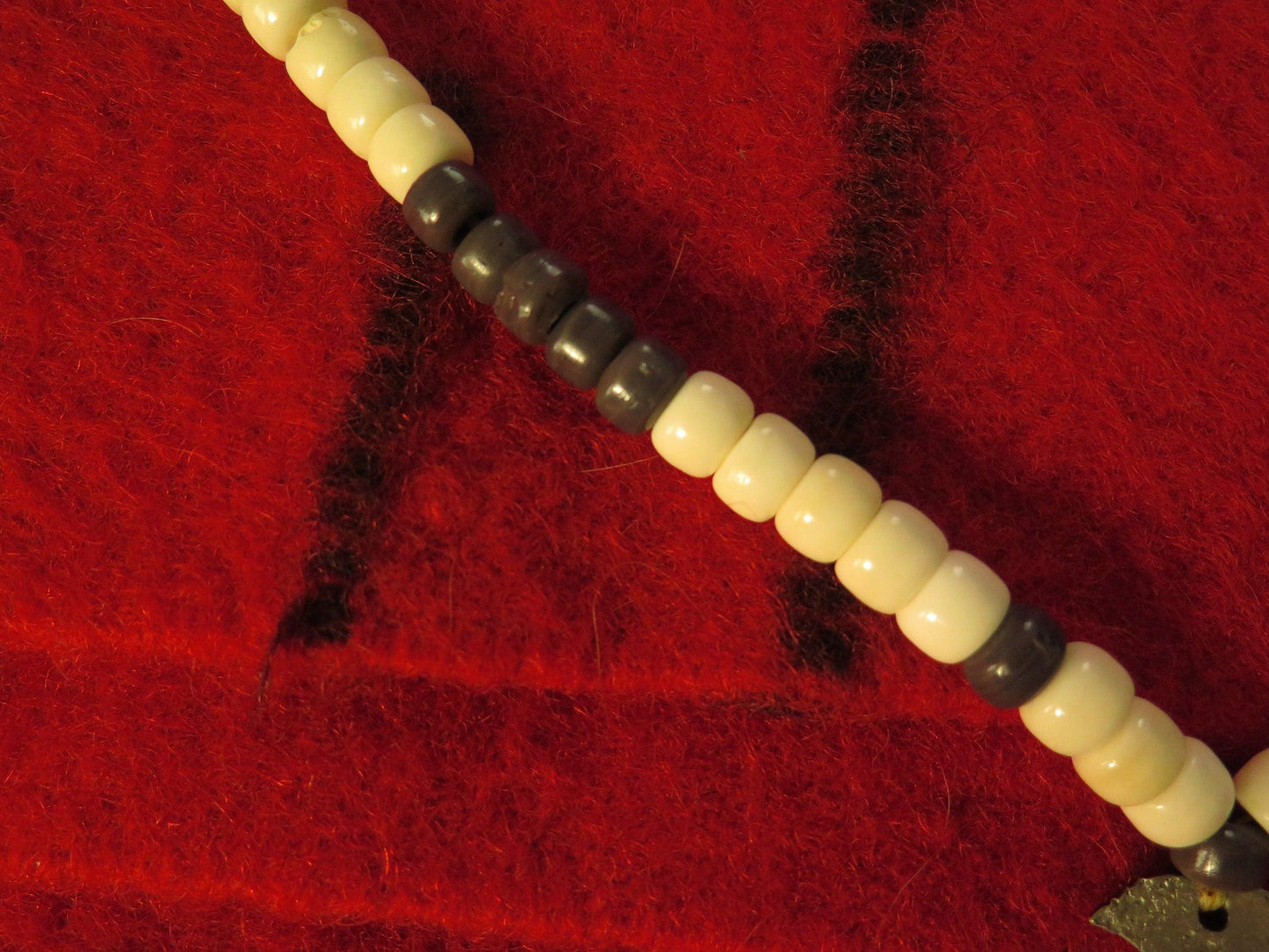 Native American Jewelry | Hudson Bay Era Fur Trade Pendant Necklace with Old Trade Beads & Lorrain Cross - Aki Trading Post