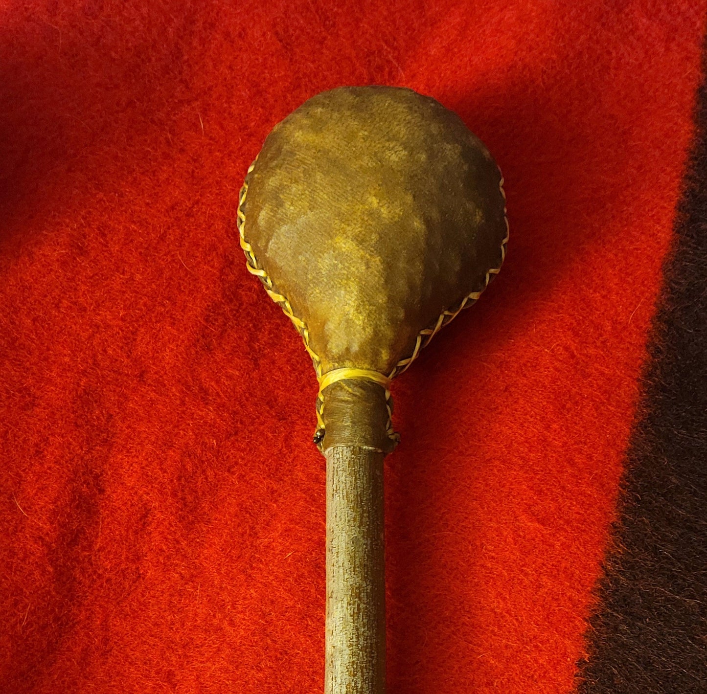 Native American Handmade Sacred Rawhide Rattle | Spiritual & Ceremonial Instrument - Aki Trading Post