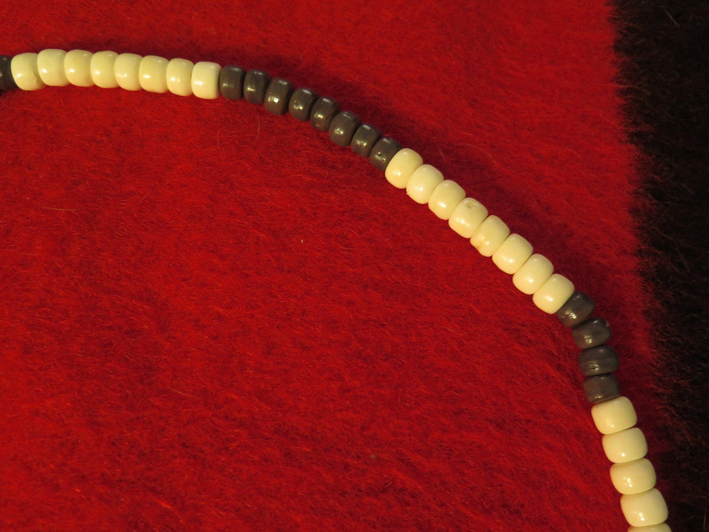 Native American Jewelry | Hudson Bay Era Fur Trade Pendant Necklace with Old Trade Beads & Lorrain Cross - Aki Trading Post