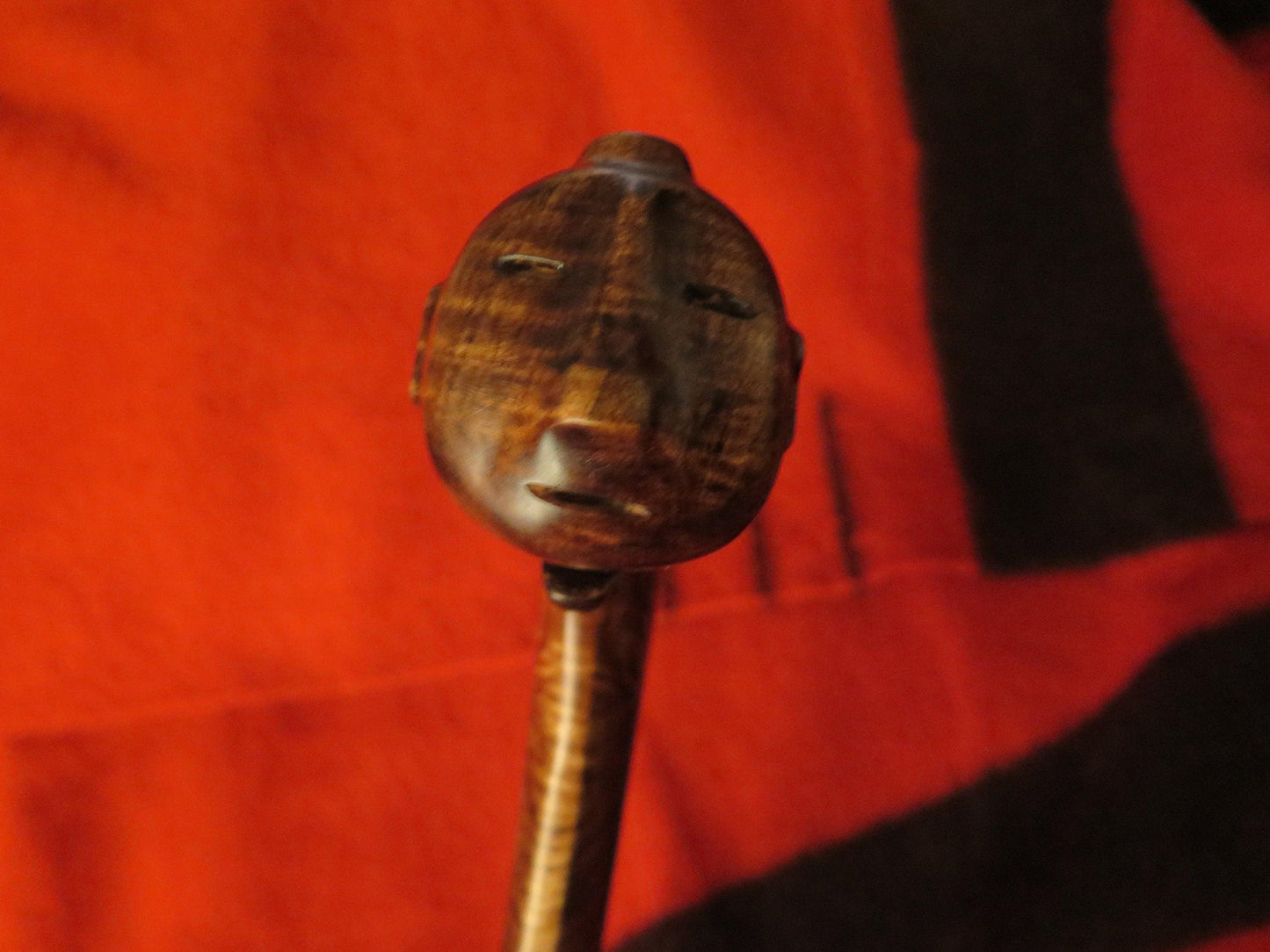 Native American Made Effigy Face Ball Head War Club Replica | Historically Accurate Hand-Carved Artifact - Aki Trading Post