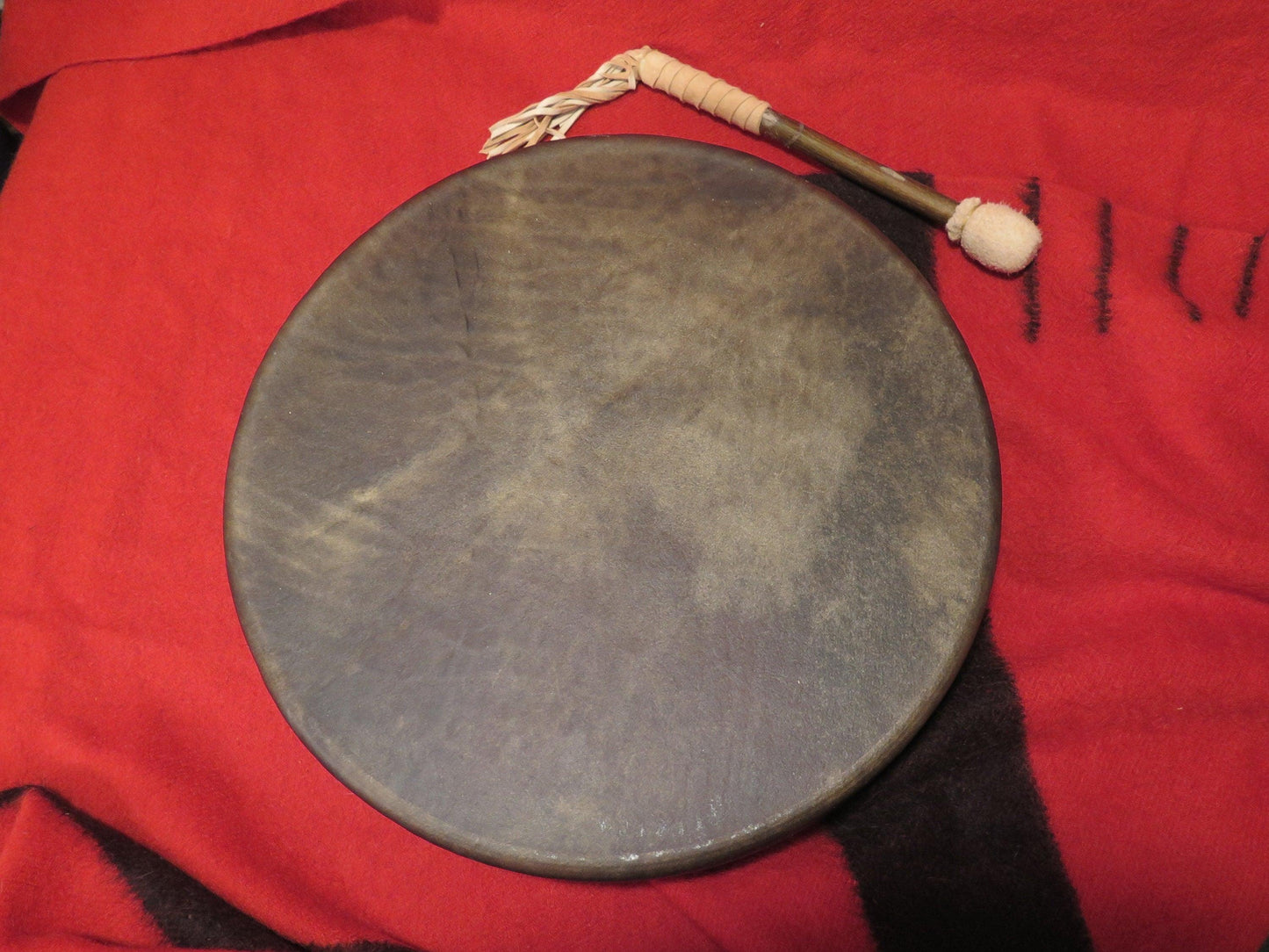 Native American Handmade 18” Elk or Buffalo Hide Drum | Sacred Shamanic & Ceremonial Drum - Aki Trading Post