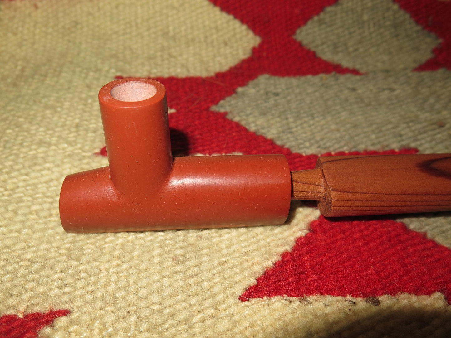 Native American Peace Pipe | Handcrafted Catlinite Plains Ceremonial Pipe with Hardwood Ash Stem - Aki Trading Post