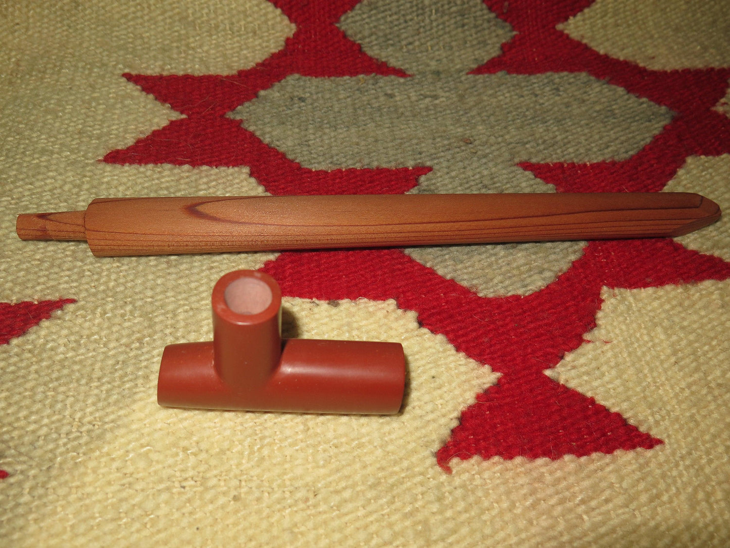 Native American Peace Pipe | Handcrafted Catlinite Plains Ceremonial Pipe with Hardwood Ash Stem - Aki Trading Post