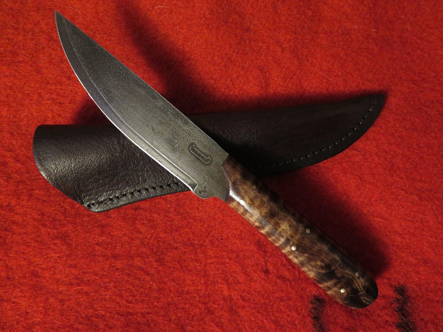 Native American Hand-Forged Hudson Bay Hunter Trade Knife | 9.75” Survival & Large Game Knife with Heavy-Duty Sheath - Aki Trading Post