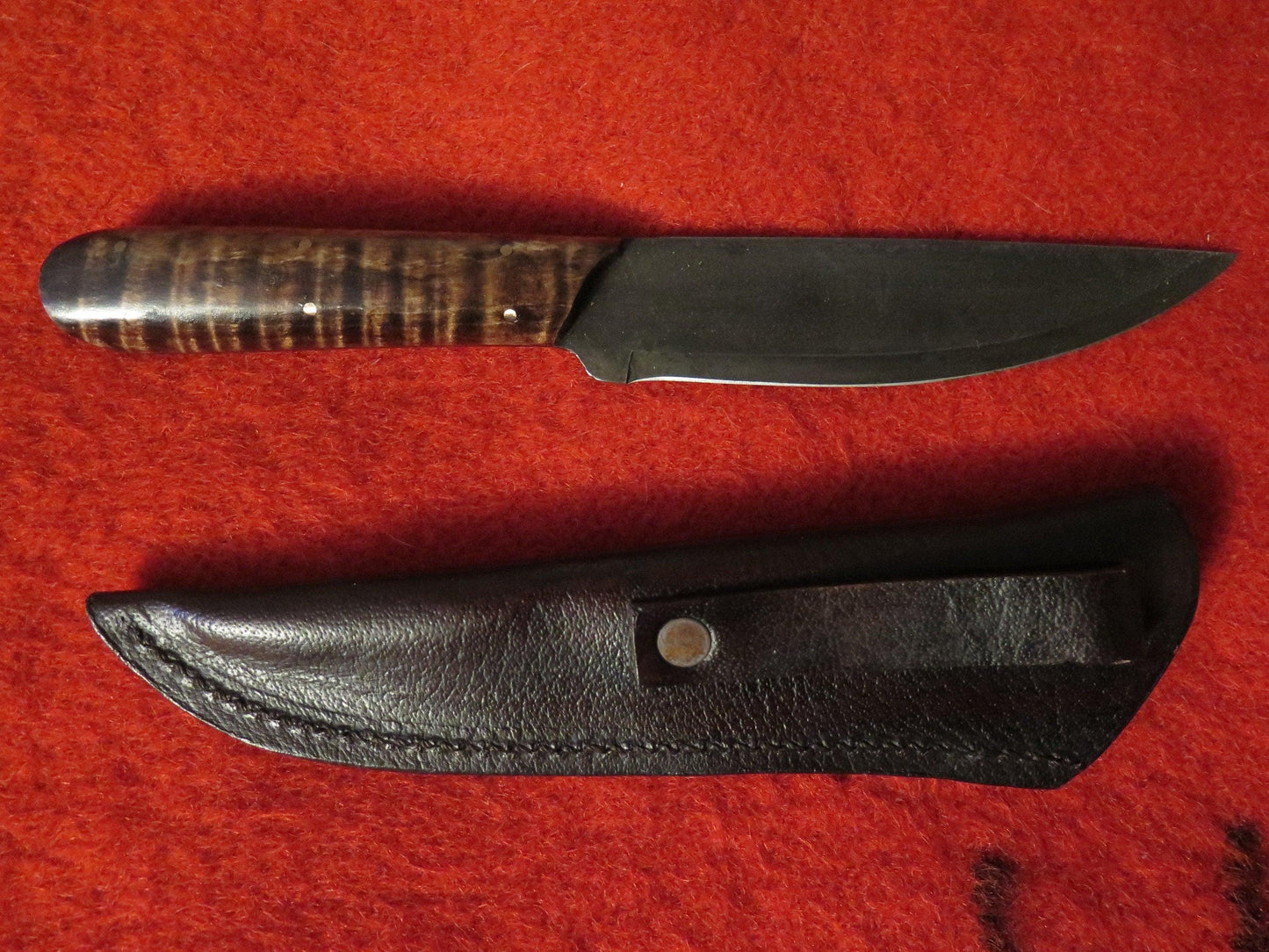 Native American Hand-Forged Hudson Bay Hunter Trade Knife | 9.75” Survival & Large Game Knife with Heavy-Duty Sheath - Aki Trading Post