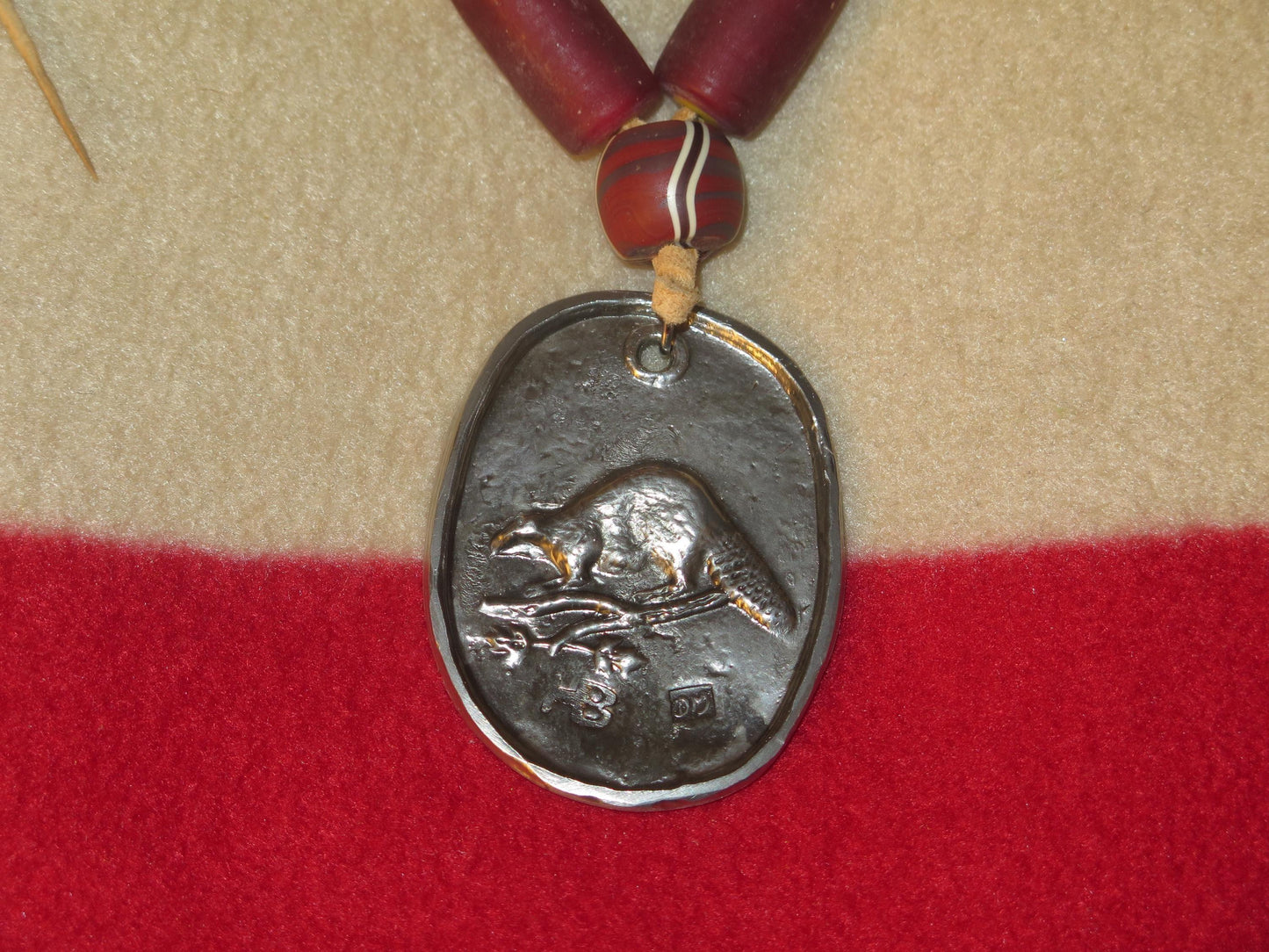 Native American-Made Hudson Bay Fur Trade Medallion Choker Necklace - Aki Trading Post