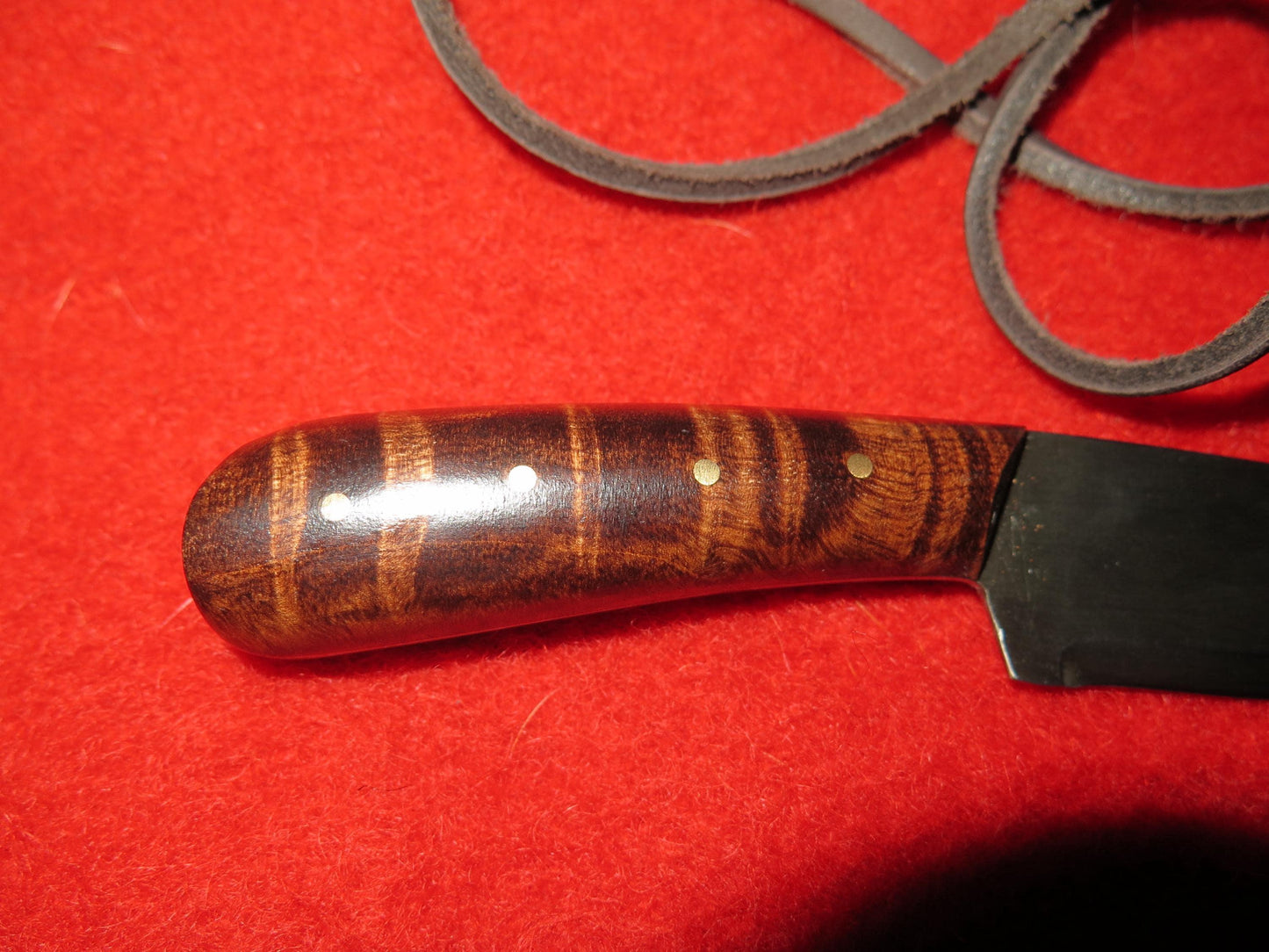 Native American Handmade 1700s Trade Neck Knife with Leather Sheath | Hand-Forged Carbon Steel Blade - Aki Trading Post