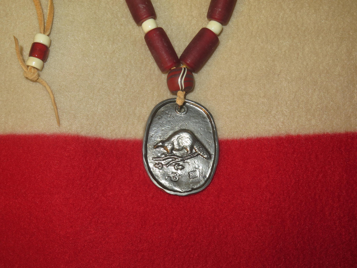 Native American-Made Hudson Bay Fur Trade Medallion Choker Necklace - Aki Trading Post