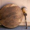 Native American Handmade Beaver Hide Drums | 10" & 12" Sacred Ceremonial Drums - Aki Trading Post
