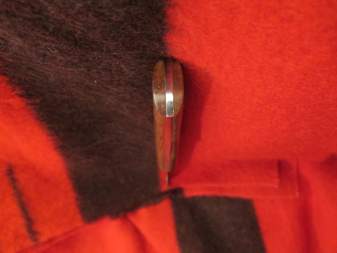 Native American Hudson Bay Trade Beavertail Knife 7” Double-Edged Blade - Hand-forged Carbon Steel Authentic Cheyenne Leather Sheath