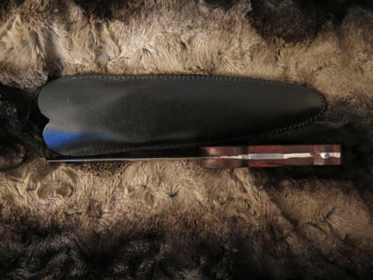 Cree Plains Knife Historic heavily decorated brass and steel pins in a rosewood handle blade 7" long authentic museum example custom sheath
