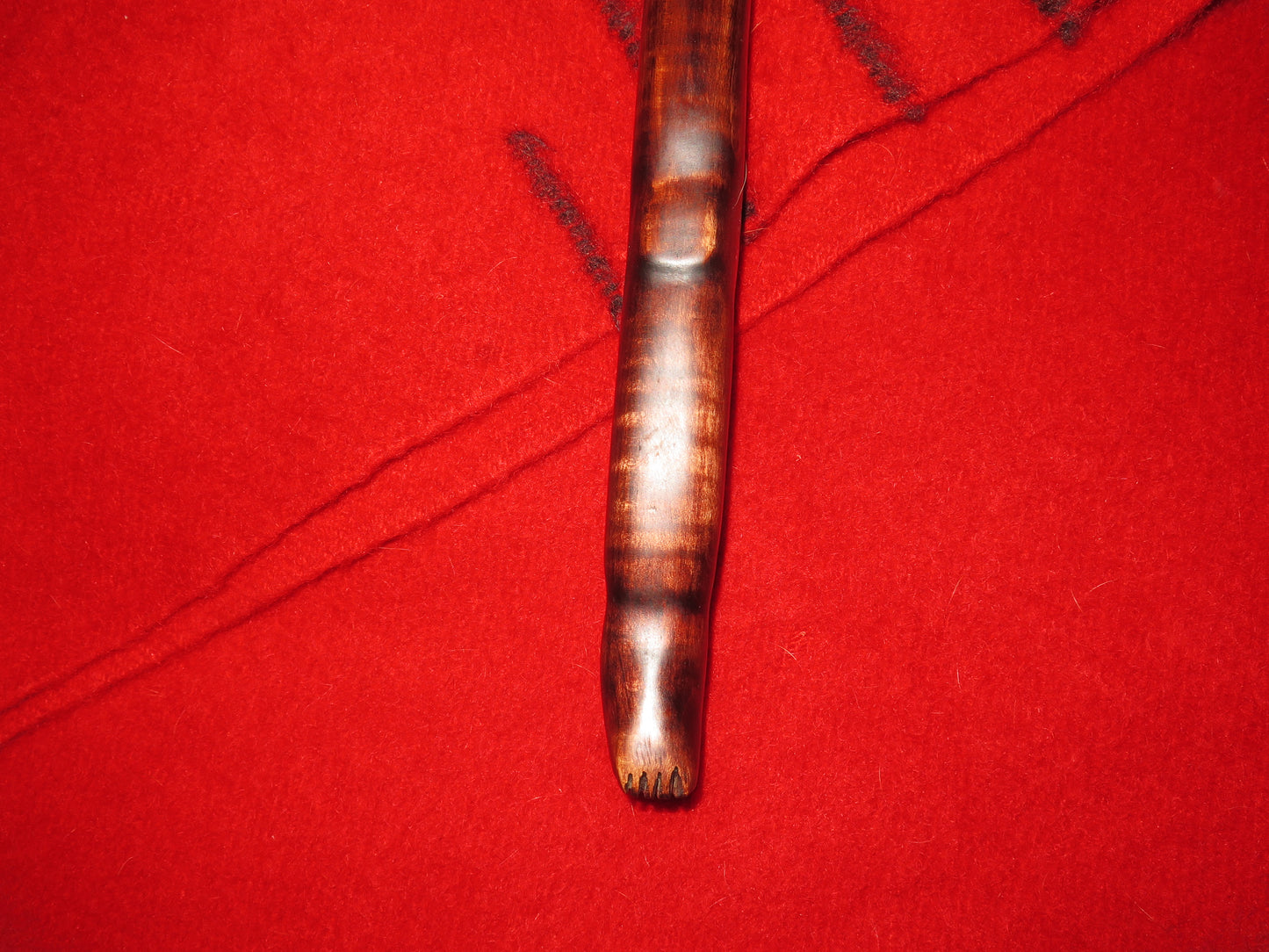 Native American made- WAR CLUB Delaware War Club, Artifact - Collectible with Burl Cherry/Walnut Wood Display Stand