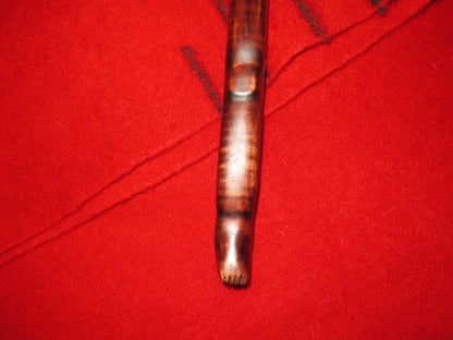 Native American made- WAR CLUB Delaware War Club, Artifact - Collectible with Burl Cherry/Walnut Wood Display Stand