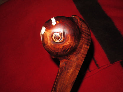 Native American made- WAR CLUB Delaware War Club, Artifact - Collectible with Burl Cherry/Walnut Wood Display Stand