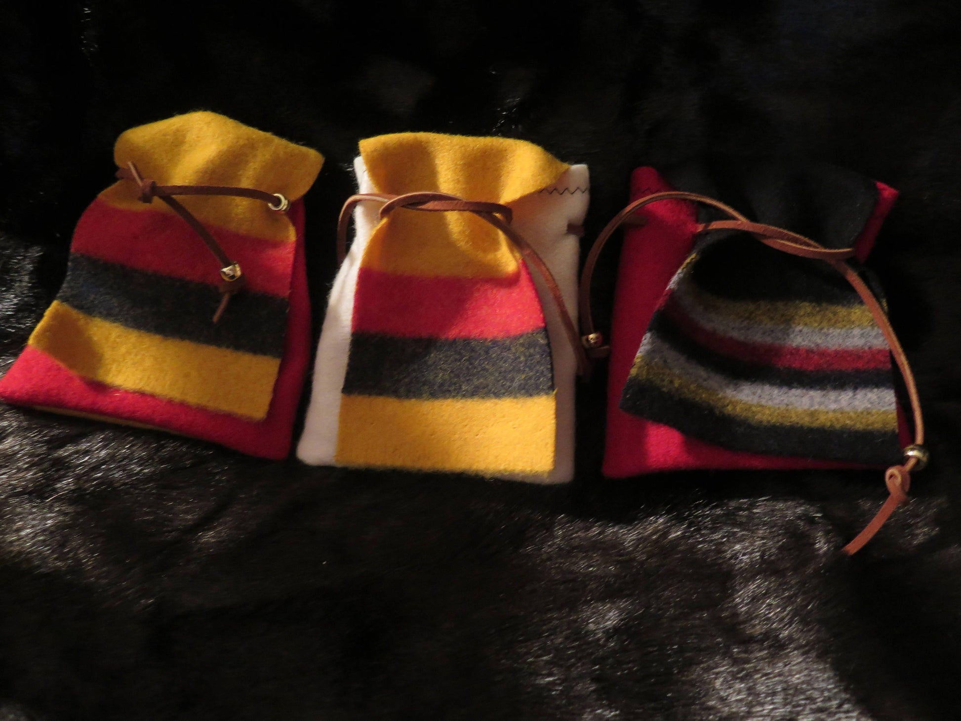 Native American Handmade Trade Cloth Tote Bag | Regalia Sachet Bag for Herbs & Personal Items - Aki Trading Post