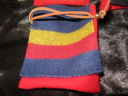 Native American Handmade Trade Cloth Tote Bag | Regalia Sachet Bag for Herbs & Personal Items - Aki Trading Post