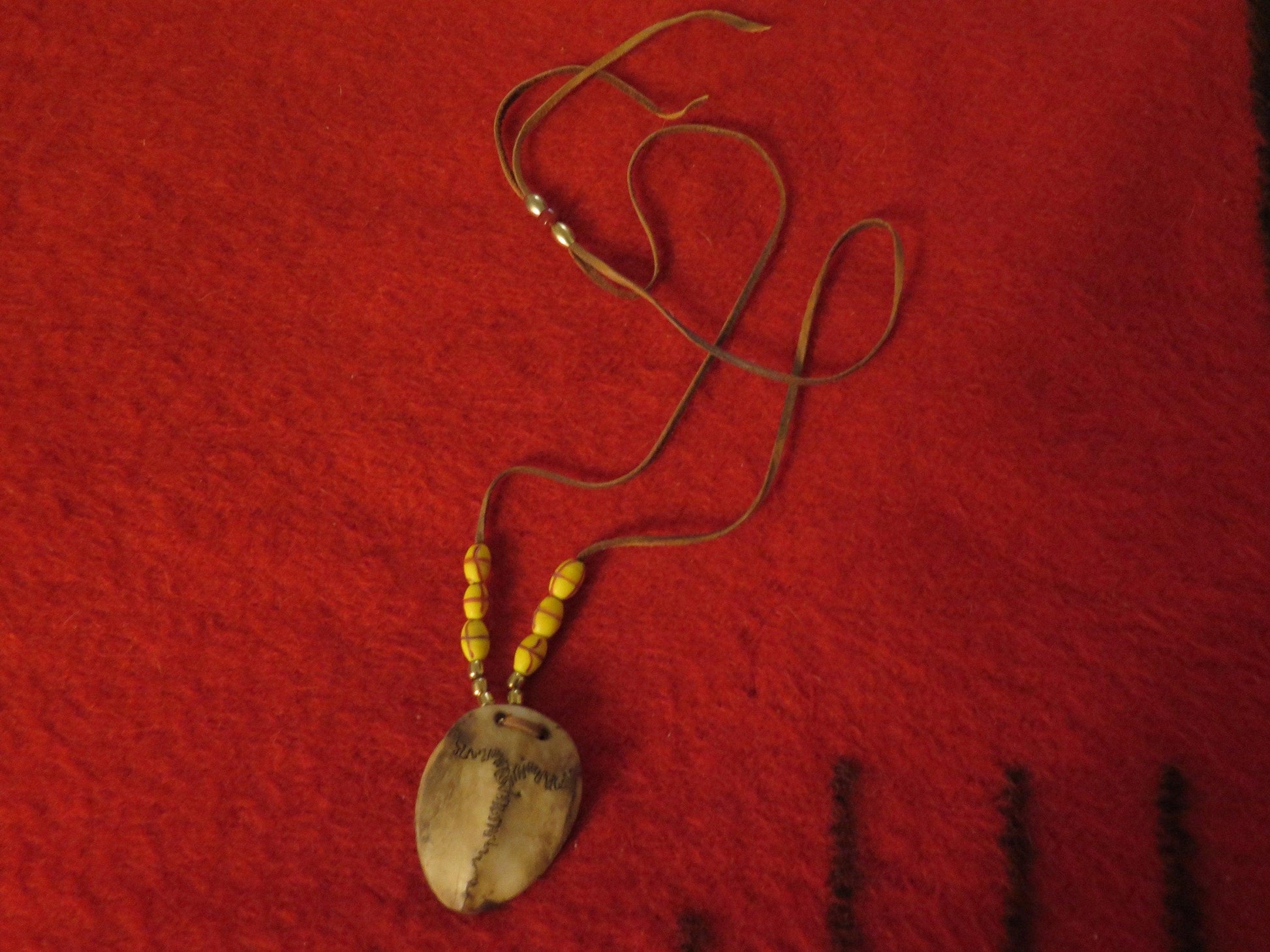 Native American Handmade Choker Necklace | Suture Bone Symbolizing the Sacred Journey of Life - Aki Trading Post
