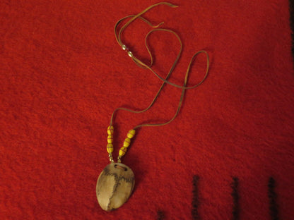 Native American Handmade Choker Necklace | Suture Bone Symbolizing the Sacred Journey of Life - Aki Trading Post