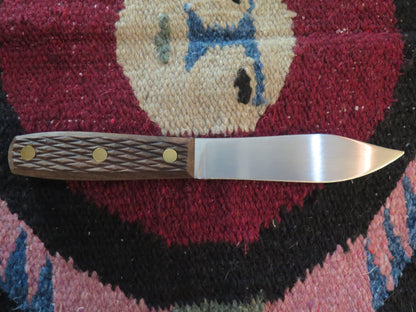 Original Genuine J. Russell & Co. Green River Knife | High Carbon Steel with Beechwood Handle & Hand-Tooled Leather Sheath - Aki Trading Post