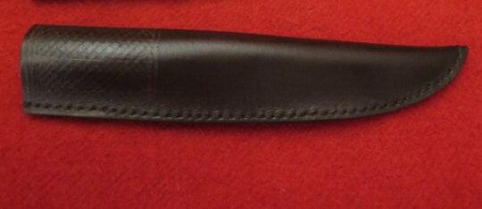 Original Genuine J. Russell & Co. Green River Knife | High Carbon Steel with Beechwood Handle & Hand-Tooled Leather Sheath - Aki Trading Post