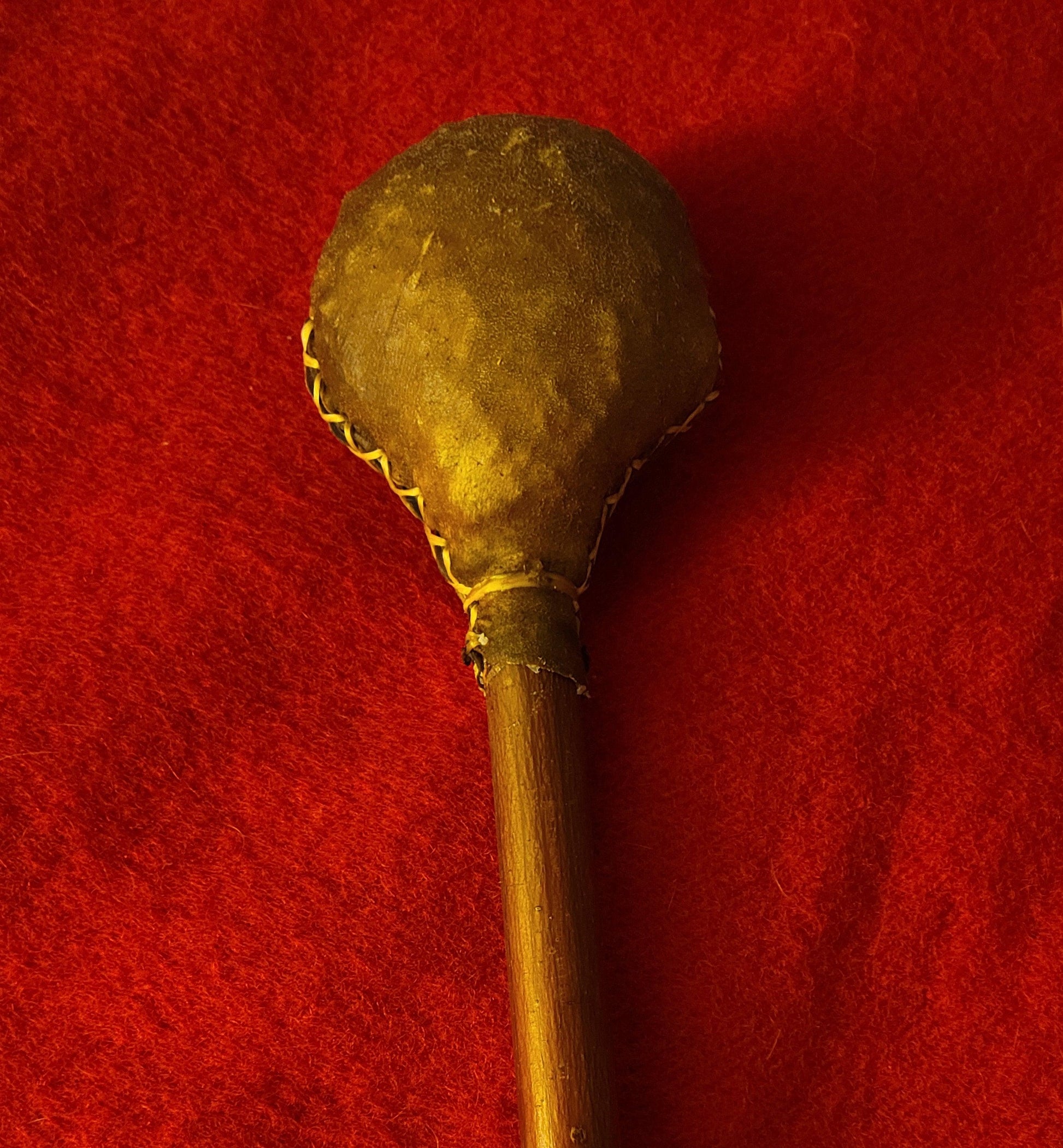 Native American Handmade Sacred Rawhide Rattle | Spiritual & Ceremonial Instrument - Aki Trading Post