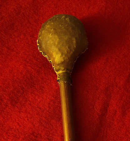 Native American Handmade Sacred Rawhide Rattle | Spiritual & Ceremonial Instrument - Aki Trading Post