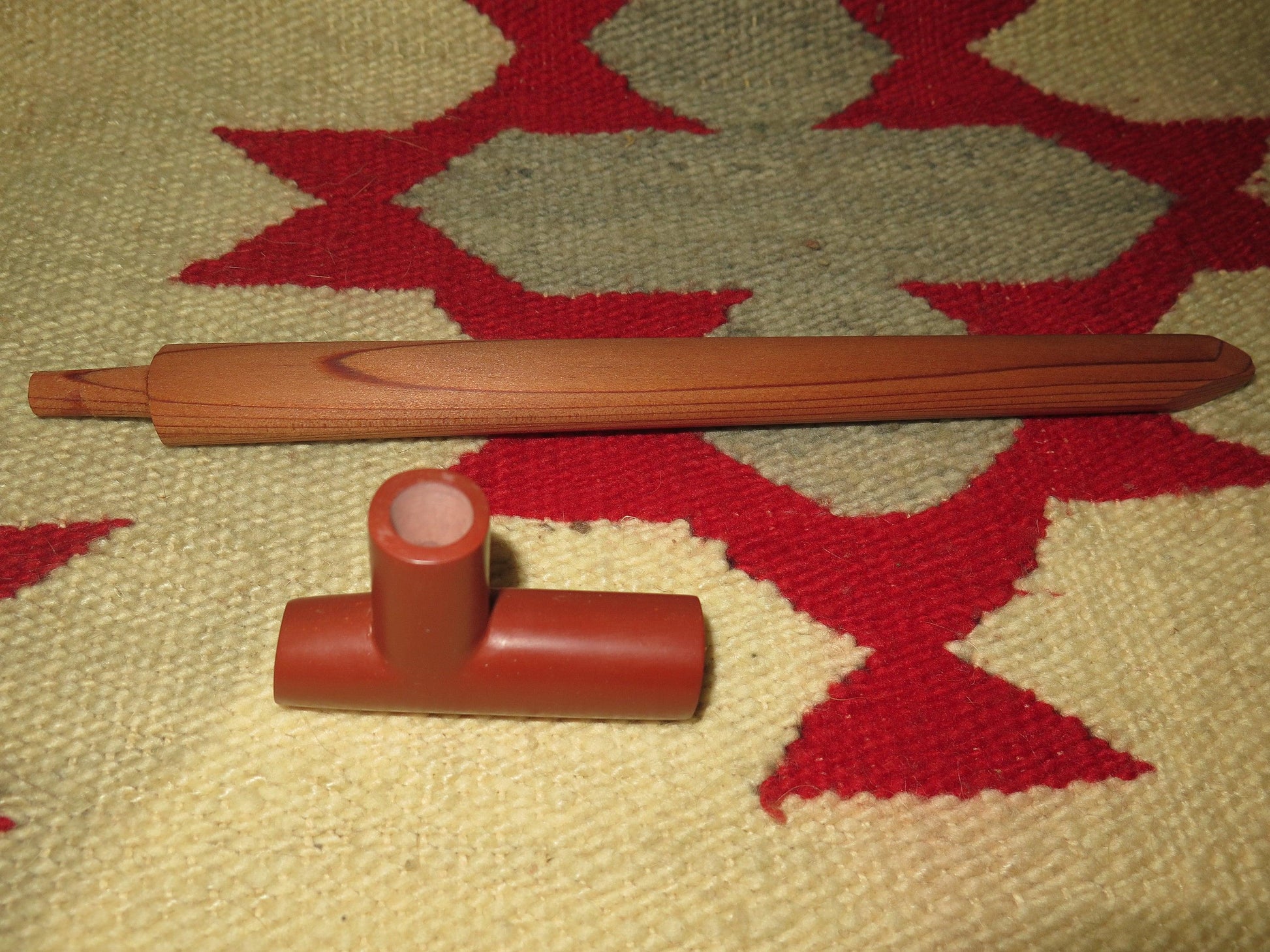 Native American Peace Pipe | Handcrafted Catlinite Plains Ceremonial Pipe with Hardwood Ash Stem - Aki Trading Post
