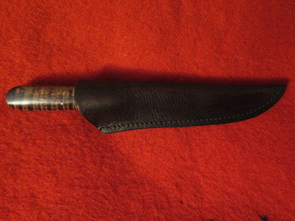 Native American Hand-Forged Hudson Bay Hunter Trade Knife | 9.75” Survival & Large Game Knife with Heavy-Duty Sheath - Aki Trading Post