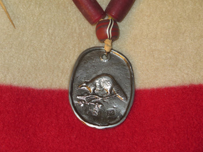 Native American-Made Hudson Bay Fur Trade Medallion Choker Necklace - Aki Trading Post